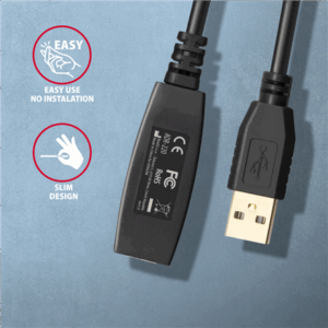 AXAGON ADR-220 active USB 2.0 extension cable, USB-A plug/socket - 20m - Image 5