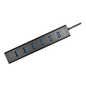 AXAGON HUE-SA7BP USB-A-Hub, 7x USB 3.0, 1x Micro-USB - 400 mm kabelis, Power Supply - Image 13