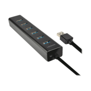 AXAGON HUE-SA7BP USB-A-Hub, 7x USB 3.0, 1x Micro-USB - 400 mm kabelis, Power Supply - Image 6