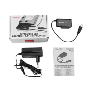 AXAGON ADSA-FP3 FASTPort3 Adapter, USB3.0, HDD/SSD/ODD, SATA 6G - Power Supply - Image 13