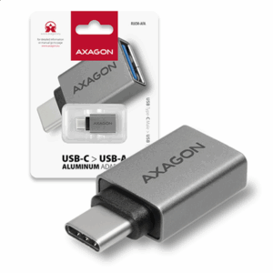 AXAGON USB-C 3.1 M to USB-A F Adapter, Aluminium - black - Image 13
