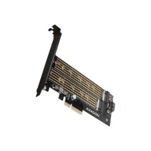 AXAGON PCEM2-D PCIe 3.0 adapter, 1x M.2 NVMe, 1x M.2 SATA, up to 22110 - passive cooling - Image 3