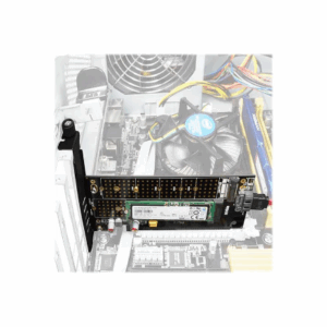 AXAGON PCEM2-D PCIe 3.0 adapter, 1x M.2 NVMe, 1x M.2 SATA, up to 22110 - passive cooling - Image 4