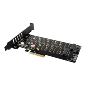 AXAGON PCEM2-D PCIe 3.0 adapter, 1x M.2 NVMe, 1x M.2 SATA, up to 22110 - passive cooling - Image 7