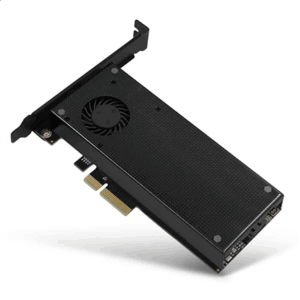 AXAGON PCEM2-DC PCIe-3.0-x4-Adapter, 1x M.2-NVMe, 1x M.2-SATA, bis 22110 - active cooling - Image 3