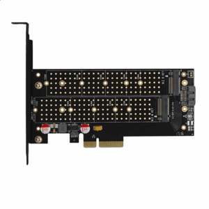 AXAGON PCEM2-DC PCIe-3.0-x4-Adapter, 1x M.2-NVMe, 1x M.2-SATA, bis 22110 - active cooling - Image 4