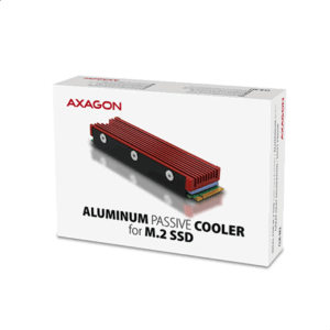 AXAGON CLR-M2 passive M.2 SSD heatsink - 2280, aluminium, raudonos spalvos - Image 12