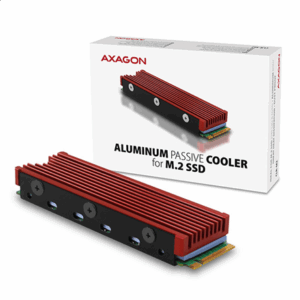 AXAGON CLR-M2 passive M.2 SSD heatsink - 2280, aluminium, raudonos spalvos - Image 13