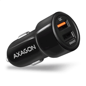 AXAGON PWC-QC5 car charger, 1x USB-A QC 3.0 + 1x USB-A SmartCharge, 31.5 W, CL plug - black - Image 3