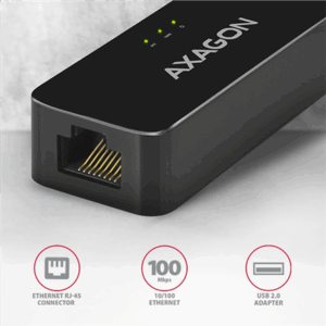 AXAGON ADE-XR Fast Ethernet 10/100 Adapter - USB 2.0 Typ A - Image 4