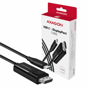 AXAGON RVC-DPC USB-C to DisplayPort Cable, 1.8m, 4K/60Hz - black - Image 10