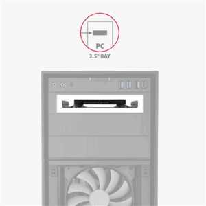 AXAGON RHD-125S mounting frame for 1x 2.5" in 3.5" slot - grey - Image 8