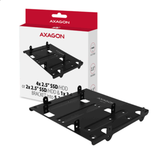 AXAGON RHD-435 mounting frame for 4x 2.5"/2x 2.5" + 1x 3.5" in 5.25" slot - juodos spalvos - Image 14