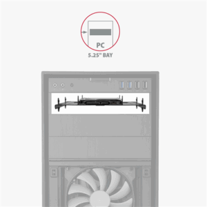 AXAGON RHD-435 mounting frame for 4x 2.5"/2x 2.5" + 1x 3.5" in 5.25" slot - juodos spalvos - Image 11