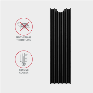 AXAGON CLR-M2L10 passive M.2 SSD heatsink - 2280, 10 mm height, aluminium, juodos spalvos - Image 7