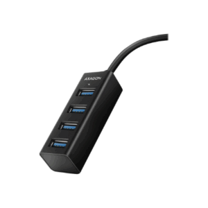 AXAGON HUE-M1A Superspeed USB-A Mini Hub, 4x USB 3.0 - 20cm, juodos spalvos - Image 4