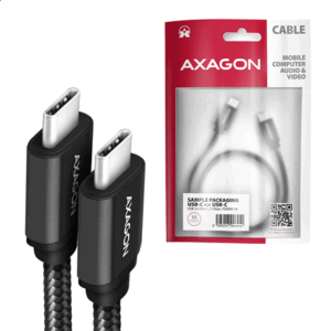 AXAGON BUCM3-CM20AB Cable USB-C 3.2 Gen 1 to USB-C 3.2 Gen 1, black - 2m - Image 9