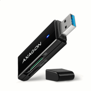 AXAGON CRE-S2N Card reader USB-A 3.2 Gen 1, SD, microSD - black - Image 3