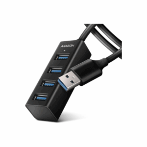 AXAGON HUE-M1AL Mini USB-A-Hub,4x USB-A 3.2 Gen 1, sidabro spalvos - 1,2m - Image 9