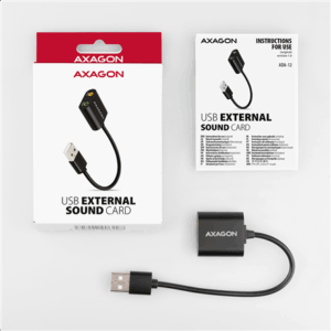 AXAGON ADA-12 USB 2.0, Stereo Audio Mini-Adapter, 15 cm cable length - Image 7
