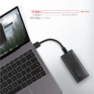 AXAGON EEM2-SBC RAW BOX externes Gehäuse für M.2 SSDs USB-C 3.2 Gen 2 - juodos spalvos - Image 9