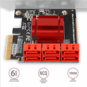 AXAGON PCES-SA6 PCIe Controller 6x internal SATA 6G port, LP - Image 6