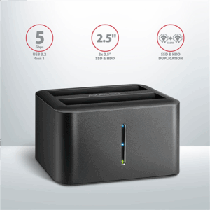 AXAGON ADSA-D25 SATA 2.5 CLONE DUAL SSD Dock Station - USB 3.2 Gen 1 - Image 4