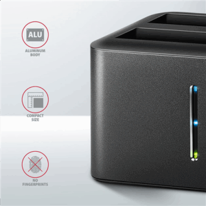 AXAGON ADSA-D25 SATA 2.5 CLONE DUAL SSD Dock Station - USB 3.2 Gen 1 - Image 7