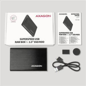 AXAGON EE25-A6M USB3.0 - SATA 6G 2.5" external hard drive enclosure - black - Image 10