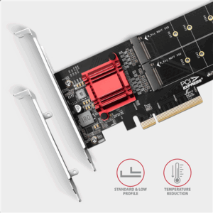 AXAGON PCEM2-ND PCIe adapter for two M.2 SSDs - Image 6