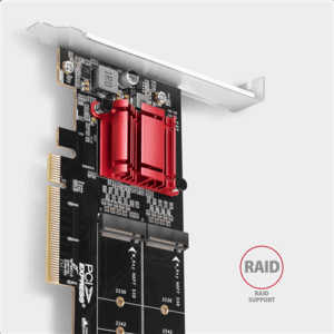 AXAGON PCEM2-ND PCIe adapter for two M.2 SSDs - Image 7