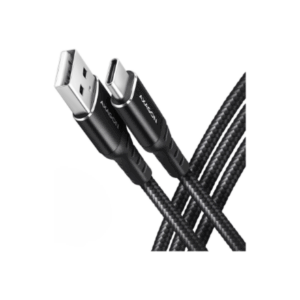 AXAGON BUCM-AM20AB USB-C to USB-A cable, 2 m, USB 2.0, 3A, braided - black - Image 8