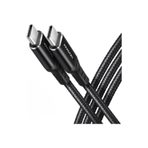 AXAGON BUCM-CM20AB USB-C to USB-C 2.0 Cable, 2m, PD 60W, 3A, braided - black - Image 9
