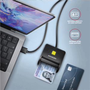 AXAGON CRE-SM3SD USB Smart Card & SD/microSD/SIM Card FlatReader - Image 6