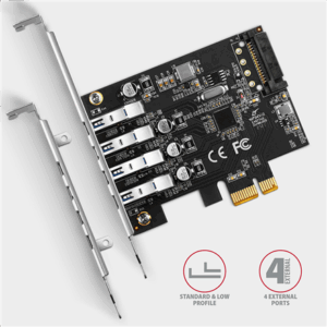 AXAGON PCEU-43RS PCIe Adapter 4x USB3.0 UASP VIA, 15-pin SATA power supply - Image 5