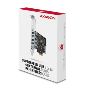 AXAGON PCEU-43RS PCIe Adapter 4x USB3.0 UASP VIA, 15-pin SATA power supply - Image 8