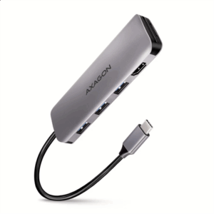AXAGON HMC-HCR3A USB-Hub, 3x USB-A + HDMI + SD/microSD, USB-C 3.2 Gen 1, 20 cm USB-C-kabelis - Image 3