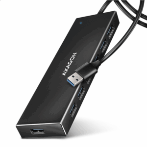 AXAGON HUE-F7A USB-Hub, 7x USB 3.2 Gen 1, externe Stromversorgung - 1m - Image 3