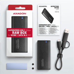 AXAGON EEM2-SB2 USB-C 3.2 Gen 2, M.2 SSD Enclosure - black - Image 13