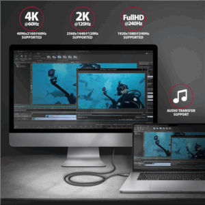 AXAGON RVC-HI2MC USB-C to HDMI 2.0 Adapter, 4K/60Hz, Aluminium - 1.8 m - Image 7