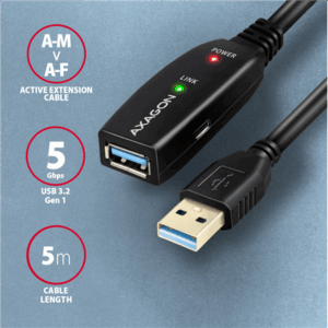 AXAGON ADR-305 USB 3.2 Gen 1 Extension Cable, active - 5m - Image 4