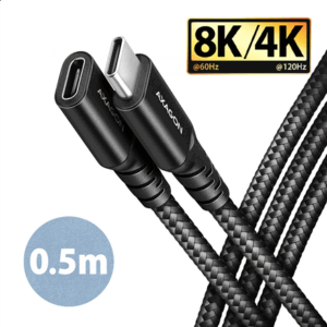 AXAGON BUCM32-CF05AB Extension Cable, USB-C to USB-C 3.2 Gen 2, 0.5m, 20 Gbps - Aluminium - Image 3