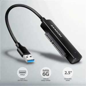 AXAGON ADSA-FP2A USB3.2 Gen1 - SATA 6G 2.5" HDD/SSD FASTPort2 Adapter - Image 4