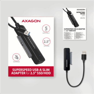 AXAGON ADSA-FP2A USB3.2 Gen1 - SATA 6G 2.5" HDD/SSD FASTPort2 Adapter - Image 8
