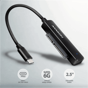 AXAGON ADSA-FP2C USB-C 3.2 Gen1 - SATA 6G 2.5" HDD/SSD FASTPort2 Adapter - Image 4
