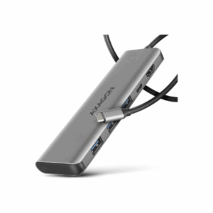 AXAGON HMC-5H USB-C 3.2 Gen 1 hub, 3x USB-A, 4K HDMI, PD 100W - sidabro spalvos - Image 9