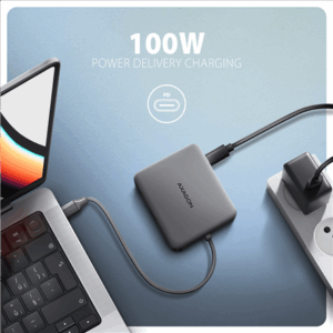 AXAGON HMC-5HL 2x USB-A, HDMI, LAN, USB 3.2 Gen 1 hub, PD 100W - pilkos spalvos - Image 6