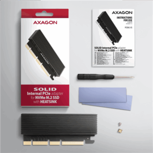AXAGON PCEM2-XS PCI-E 3.0 16x - M.2 SSD NVMe, 80 mm SSD - low profile - Image 8