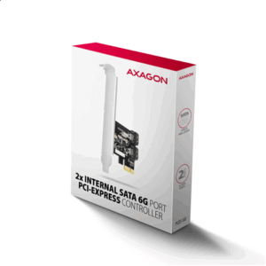 AXAGON PCES-SJ2 PCIe Controller 2x internal SATA 6G port, JMB582 + LP - Image 8