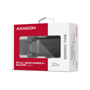 AXAGON ACU-PQ20 wall charger QC3.0/AFC/FCP + PD type-C, 20 W - black - Image 12